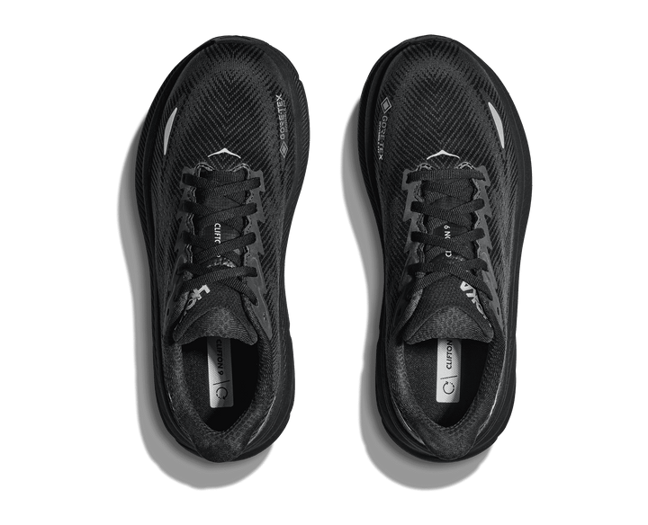 hoka clifton 9 gtx men's | black/black