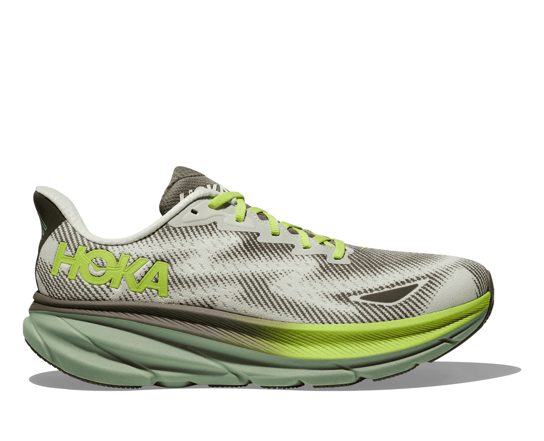 hoka clifton 9 gtx men's | slate / aloe vera