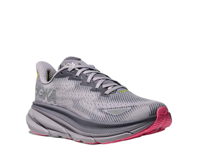hoka clifton 9 gore-tex women's | grey skies / foggy grey