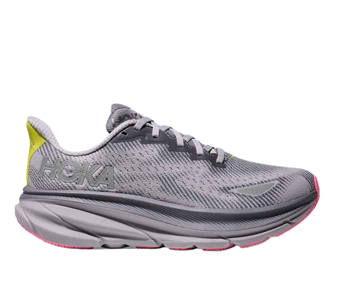 hoka clifton 9 gore-tex women's | grey skies / foggy grey