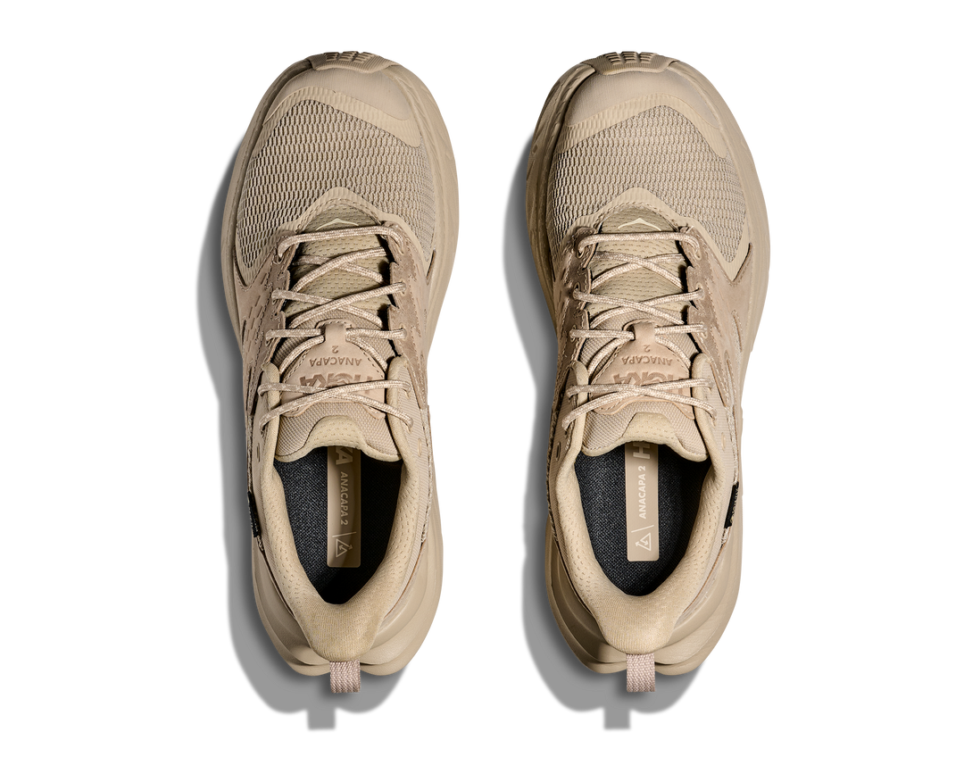 hoka anacapa 2 low gtx women's | raw linen oat milk