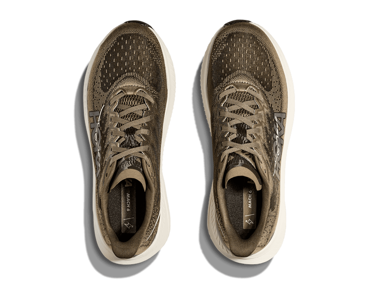 hoka mach 6 men's | ant olive/truffle salt