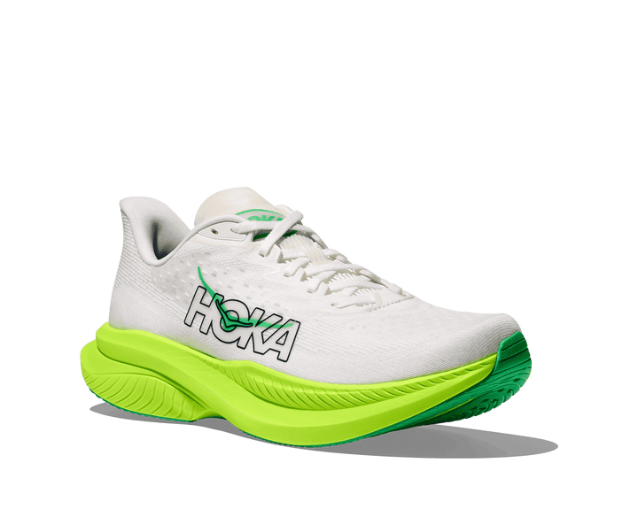 hoka mach 6 men's | white / neon lime