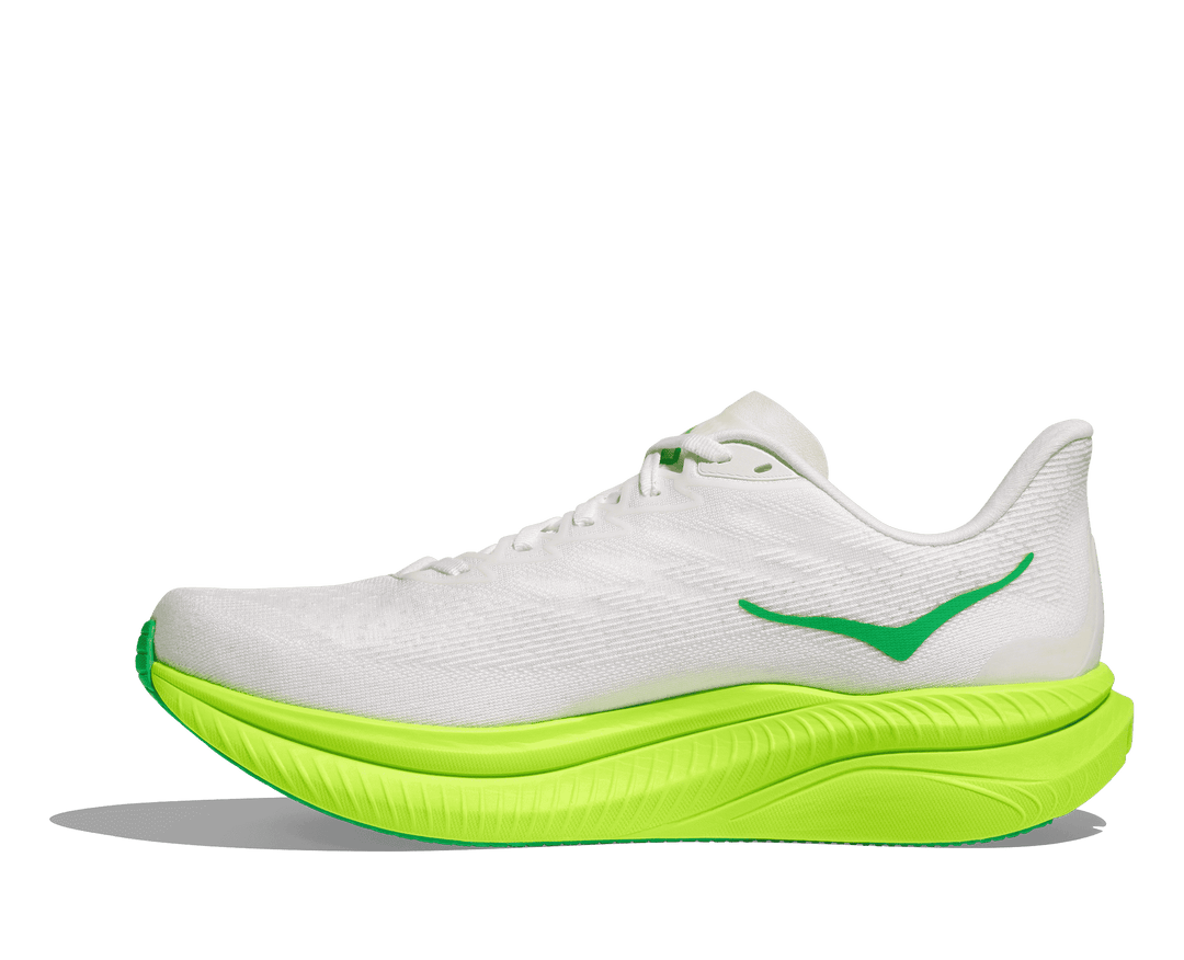 hoka mach 6 men's | white / neon lime