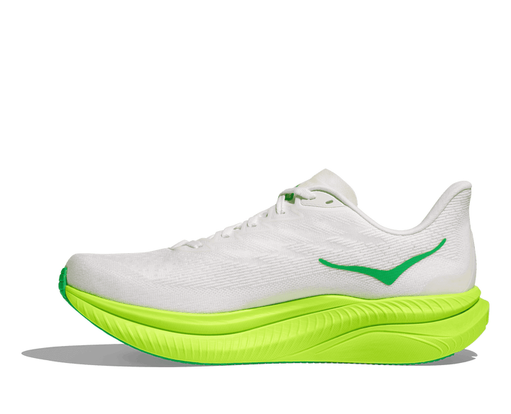 hoka mach 6 men's | white / neon lime