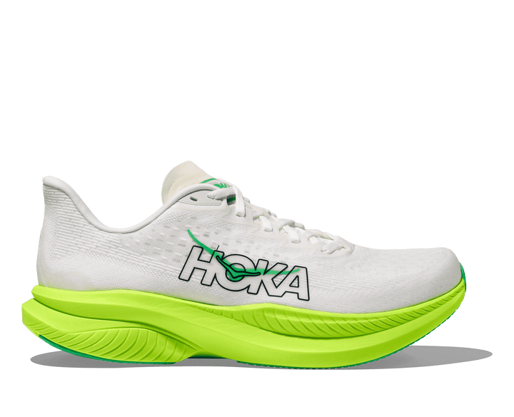 hoka mach 6 men's | white / neon lime