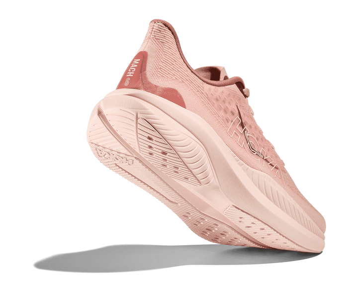 hoka mach 6 women's | rose latte / blush