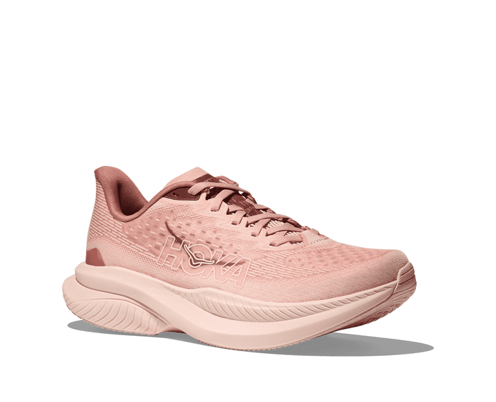 hoka mach 6 women's | rose latte / blush