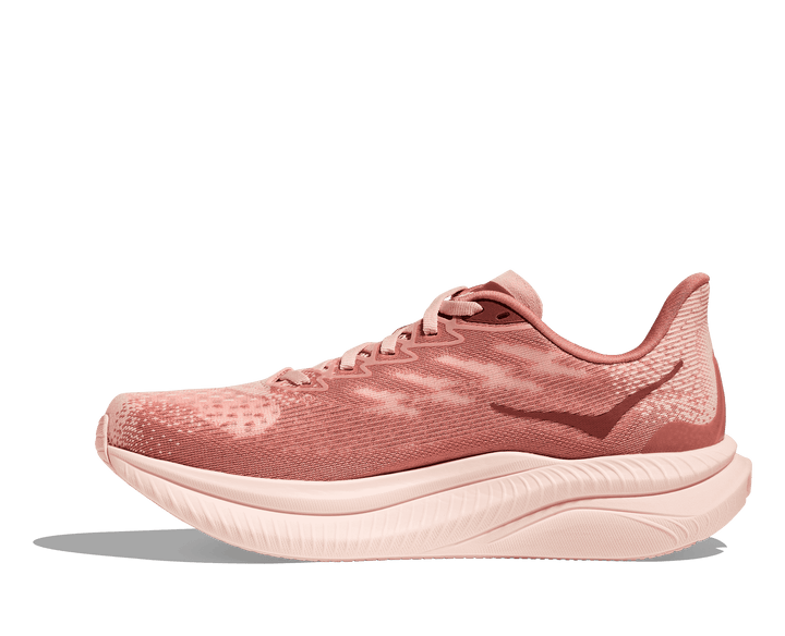 hoka mach 6 women's | rose latte / blush