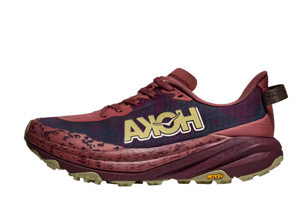 hoka speedgoat 6 women's | rouge / black cherry