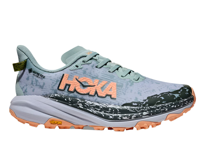 hoka speedgoat 6 gtx women's | jade/ash grey