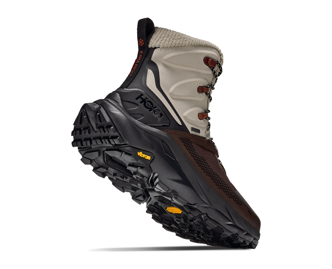 hoka kaha 2 frost gtx men's | river rock grey black