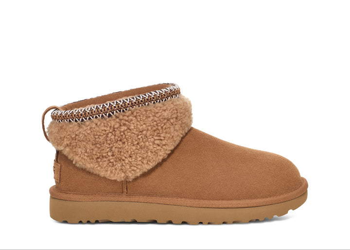 ugg classic ultra mini maxi curly women's | chestnut