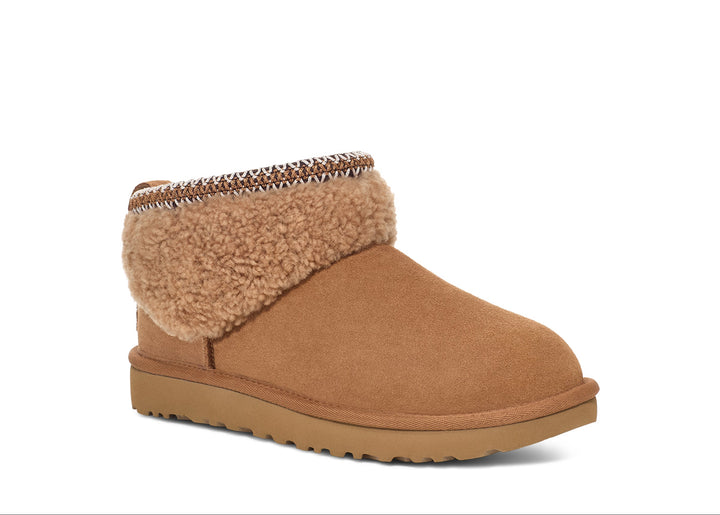 ugg classic ultra mini maxi curly women's | chestnut