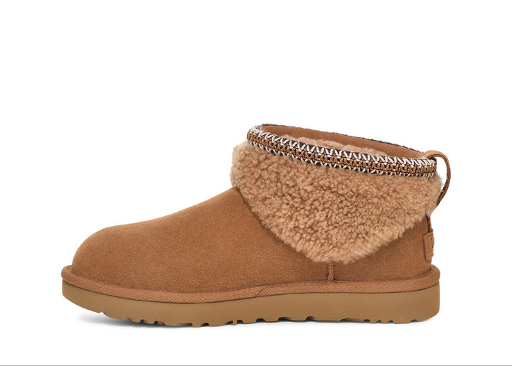 ugg classic ultra mini maxi curly women's | chestnut