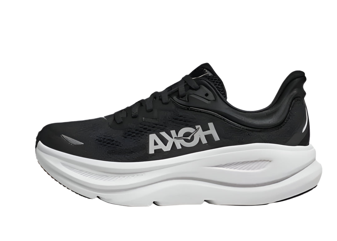 hoka bondi 9 wide men's | black/white