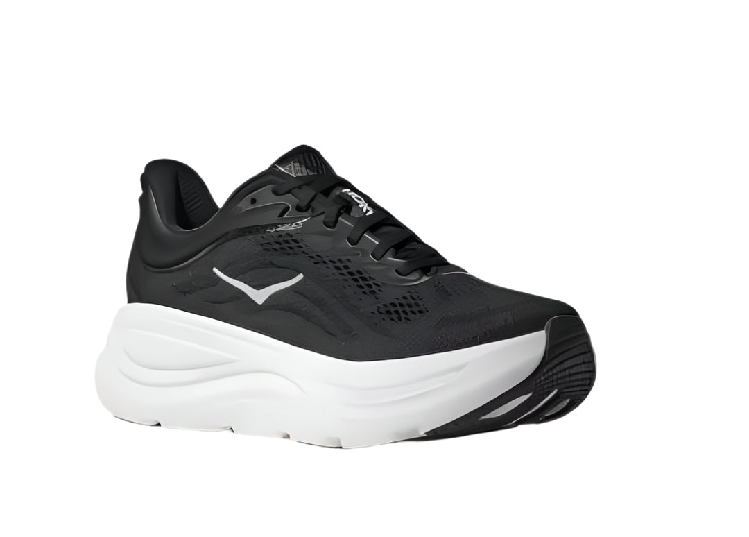hoka bondi 9 wide men's | black/white