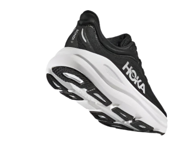hoka bondi 9 wide men's | black/white