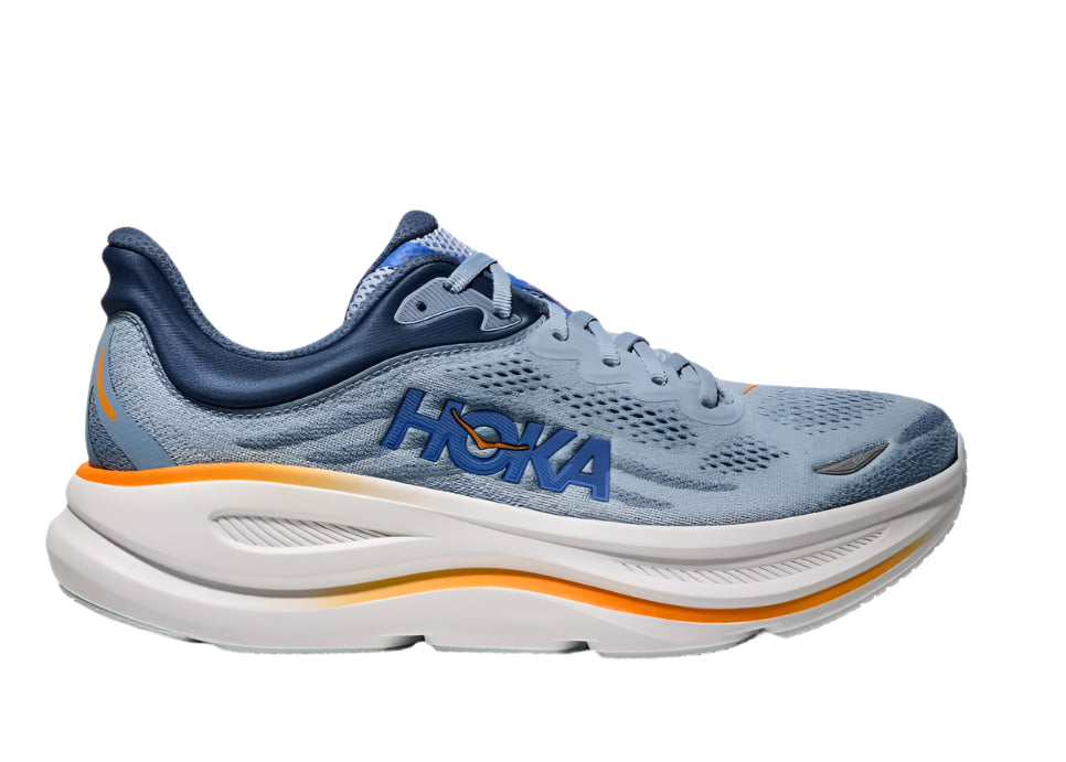 hoka bondi 9 wide men's | drizzle / downpour