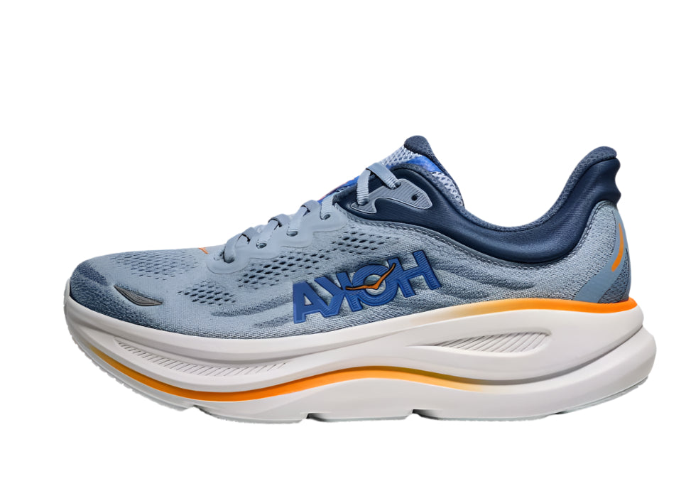 hoka bondi 9 wide men's | drizzle / downpour