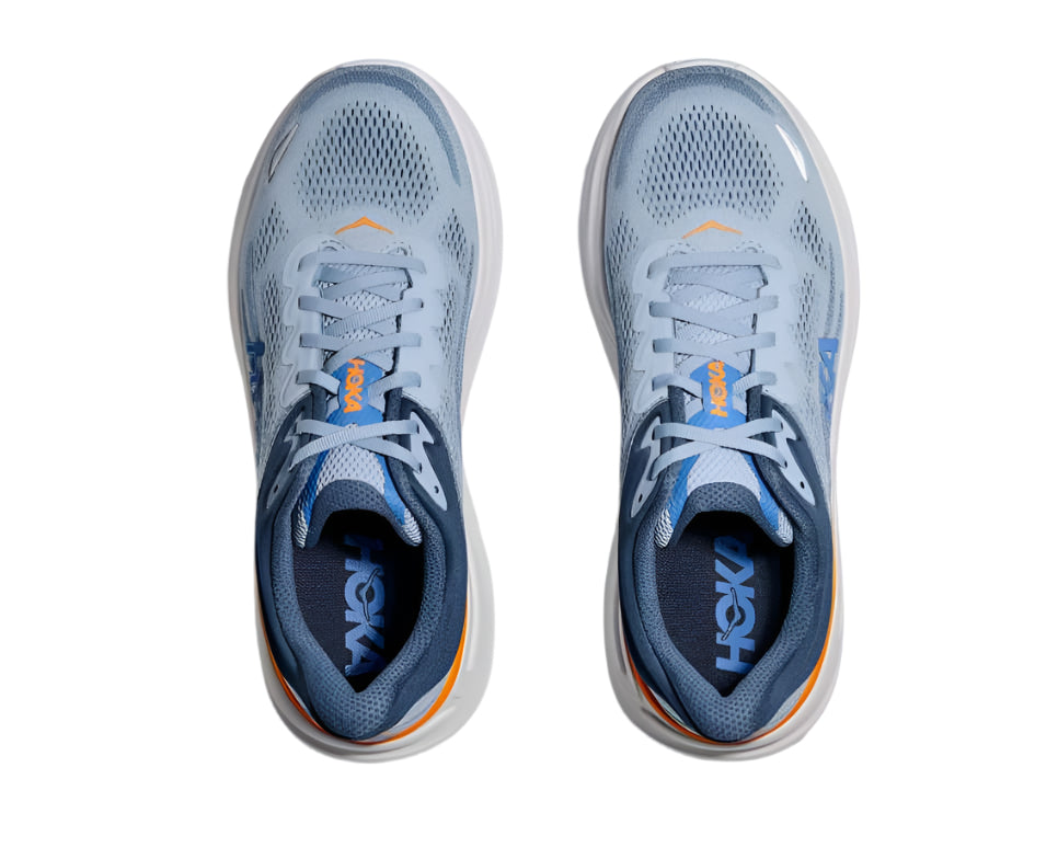 hoka bondi 9 wide men's | drizzle / downpour