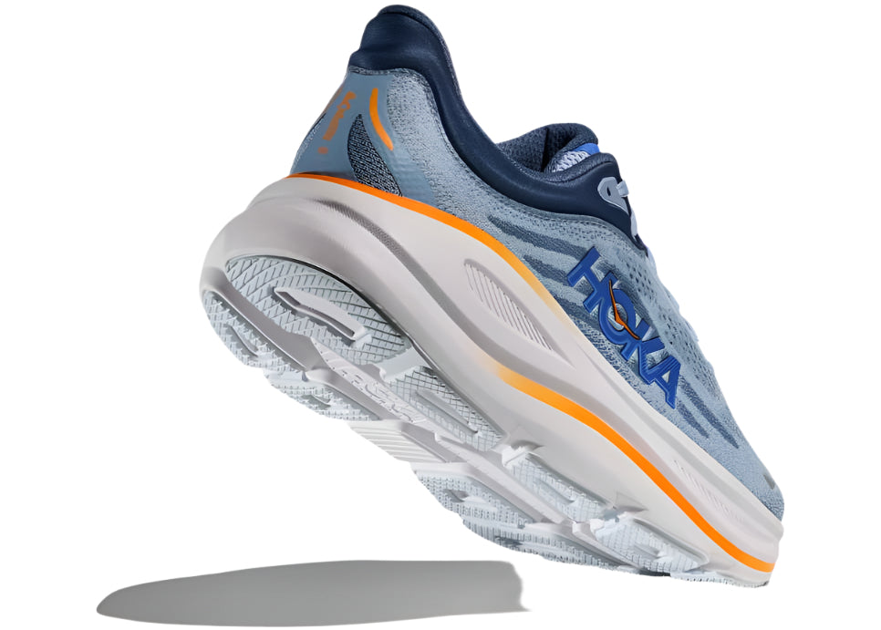 hoka bondi 9 wide men's | drizzle / downpour