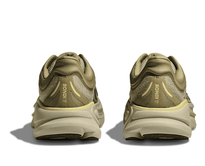 hoka bondi 9 men's | grassland / oyster mushroom