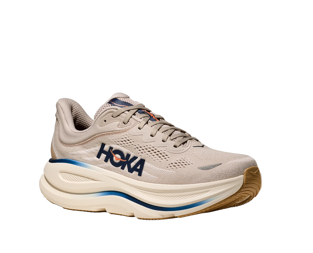 hoka bondi 9 men's | stucco / grout