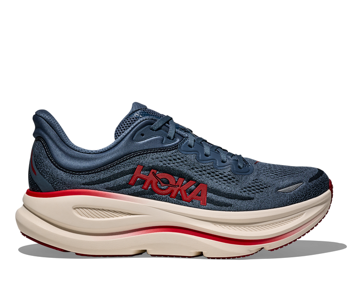 hoka bondi 9 men's | thunder cloud/vermillion