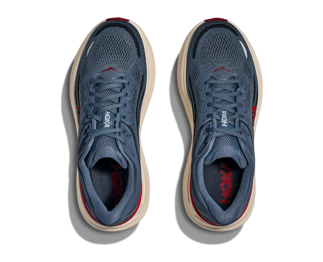 hoka bondi 9 men's | thunder cloud/vermillion