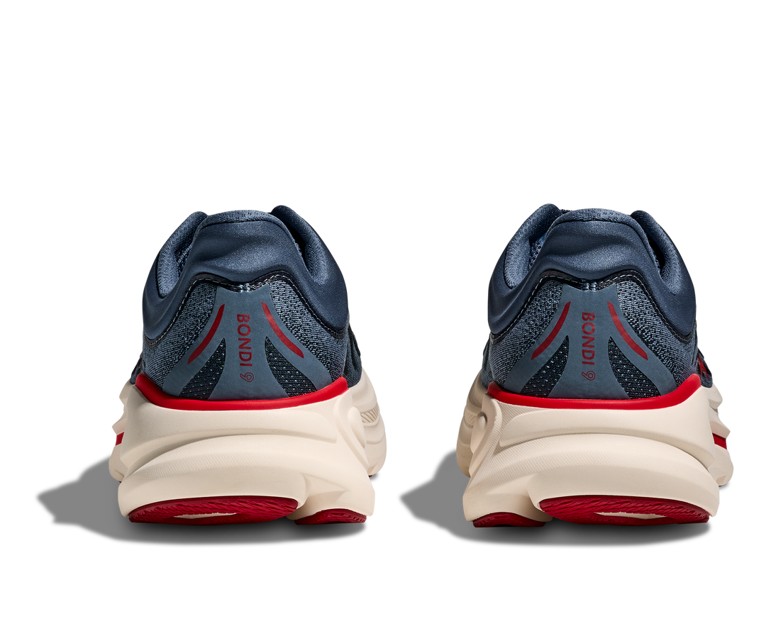 hoka bondi 9 men's | thunder cloud/vermillion