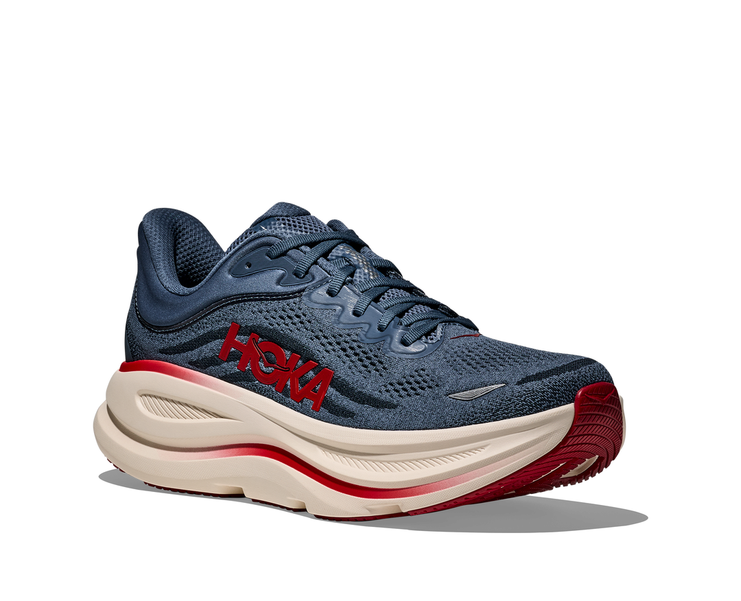 hoka bondi 9 men's | thunder cloud/vermillion
