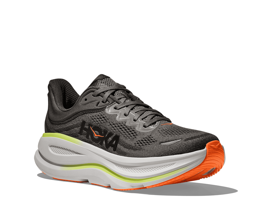 hoka bondi 9 men's | asphalt grey / gravel