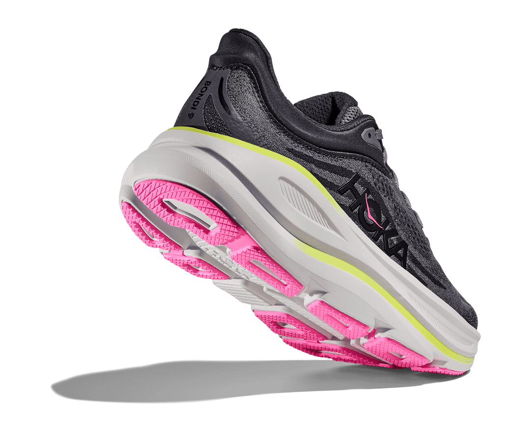 hoka bondi 9 women's | charcoal grey / grey skies