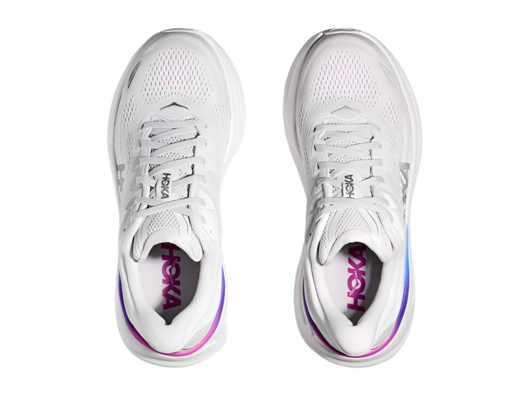 hoka bondi 9 wide women's | cosmic grey/white