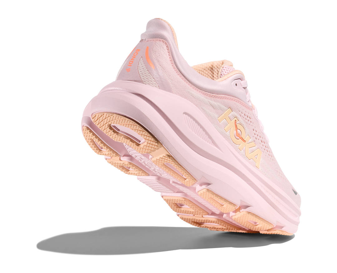 hoka bondi 9 women's | lilac cream / tangerine glow