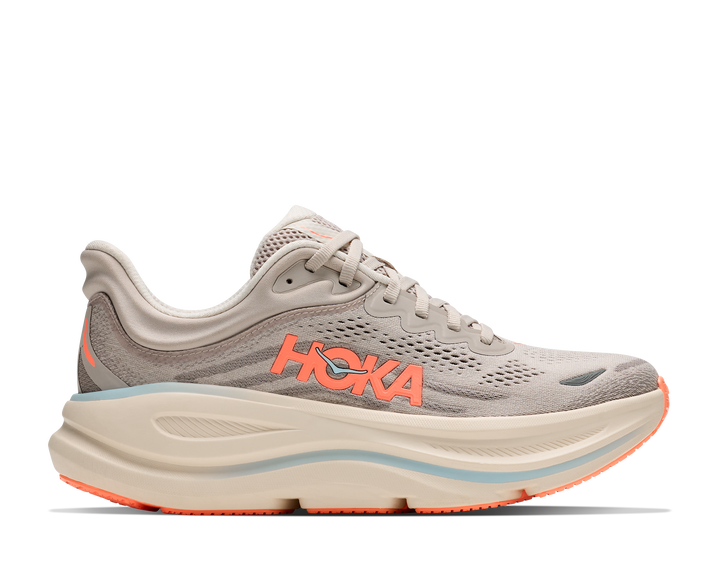 hoka bondi 9 women's | river rock grey mineral ore