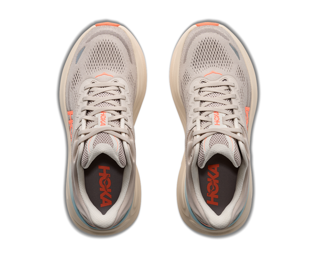 hoka bondi 9 women's | river rock grey mineral ore