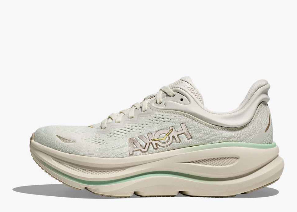 hoka bondi 9 wide women's | truffle salt / sea glass