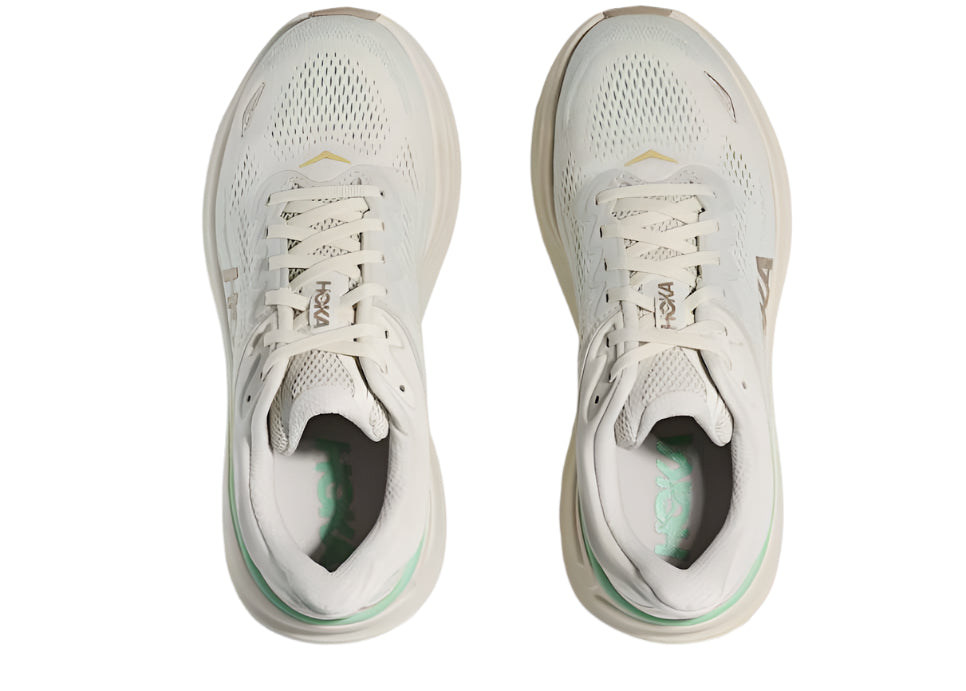 hoka bondi 9 wide women's | truffle salt / sea glass