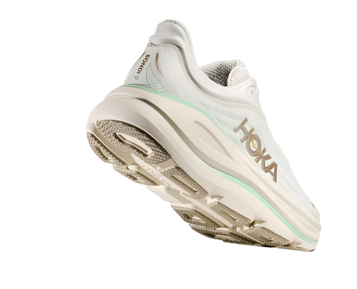 hoka bondi 9 wide women's | truffle salt / sea glass