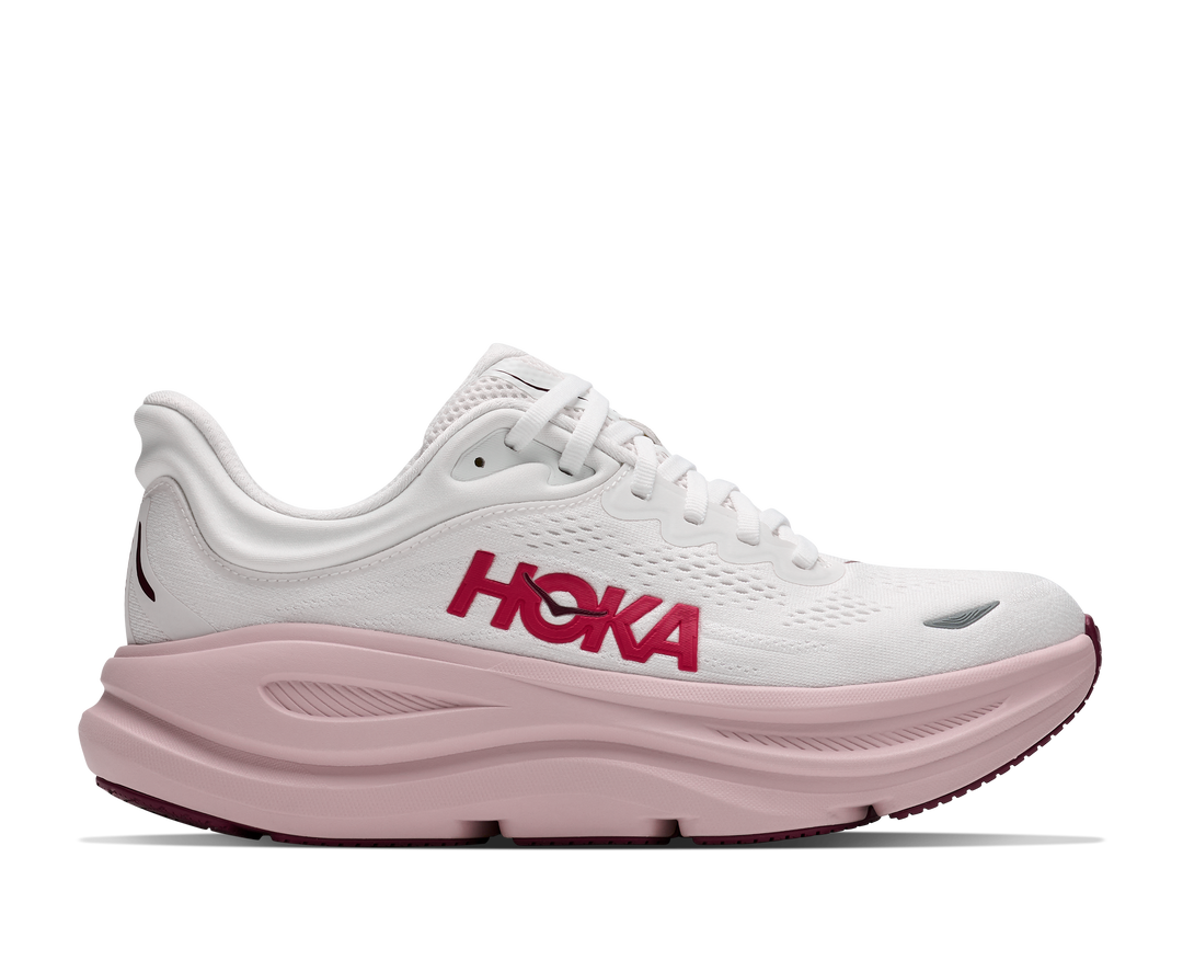 hoka bondi 9 women's | white pink opal