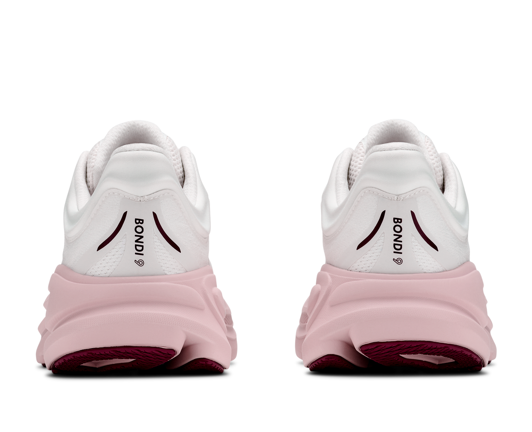 hoka bondi 9 women's | white pink opal