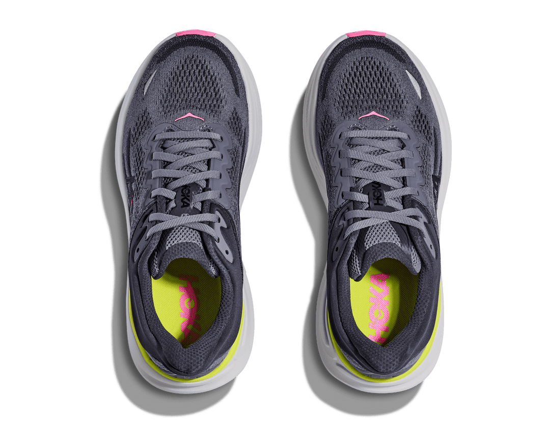 hoka bondi 9 women's | charcoal grey / grey skies