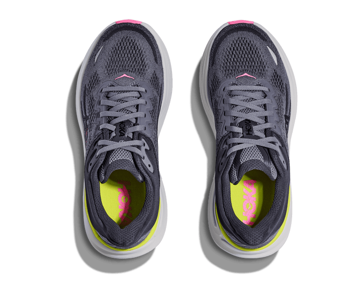 hoka bondi 9 women's | charcoal grey / grey skies