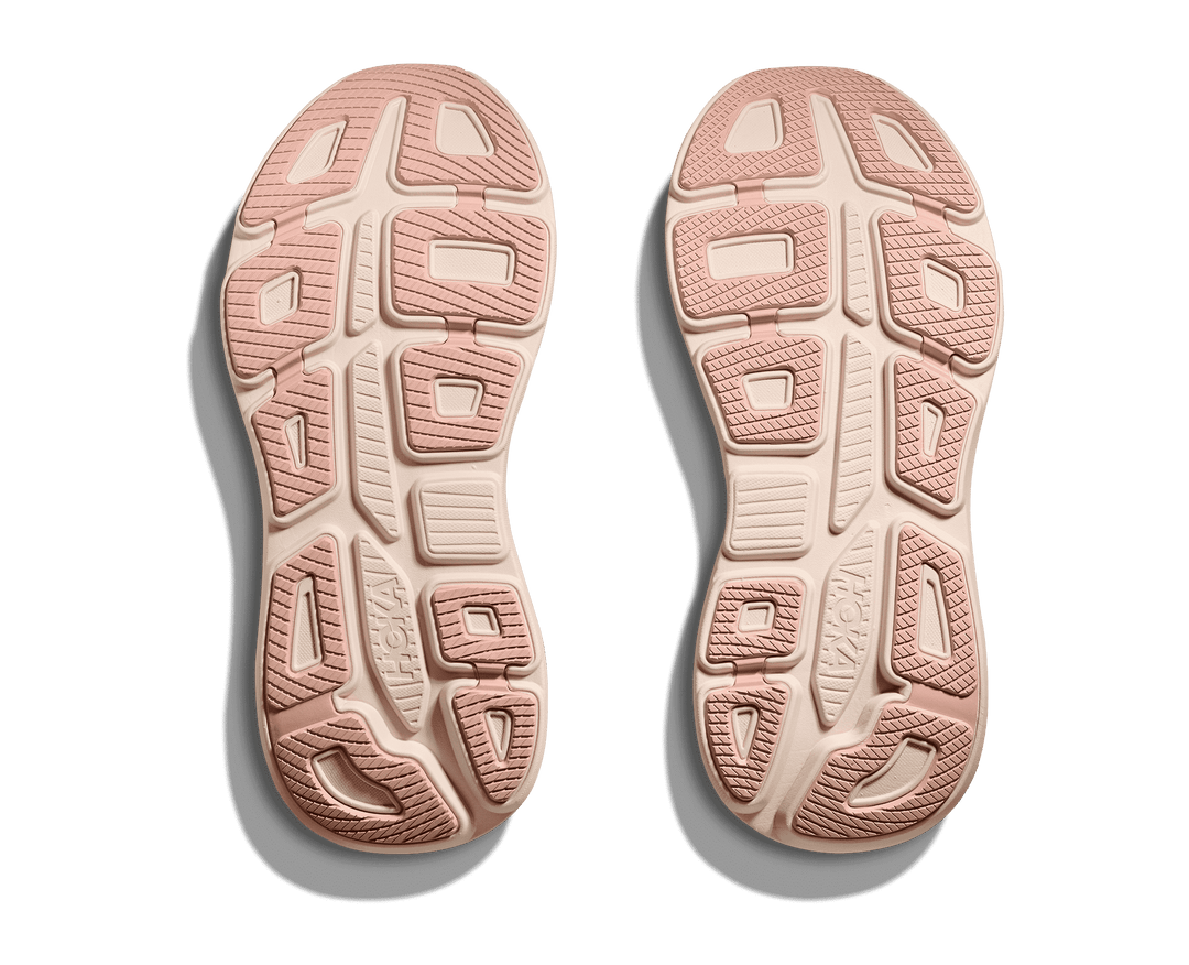 hoka bondi 9 wide women's | rose latte / rose cream