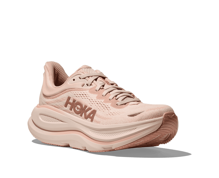 hoka bondi 9 wide women's | rose latte / rose cream