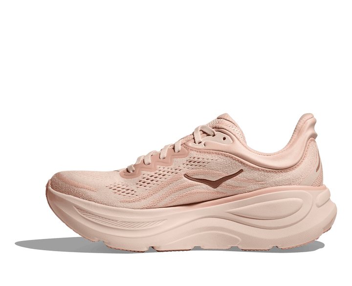 hoka bondi 9 wide women's | rose latte / rose cream