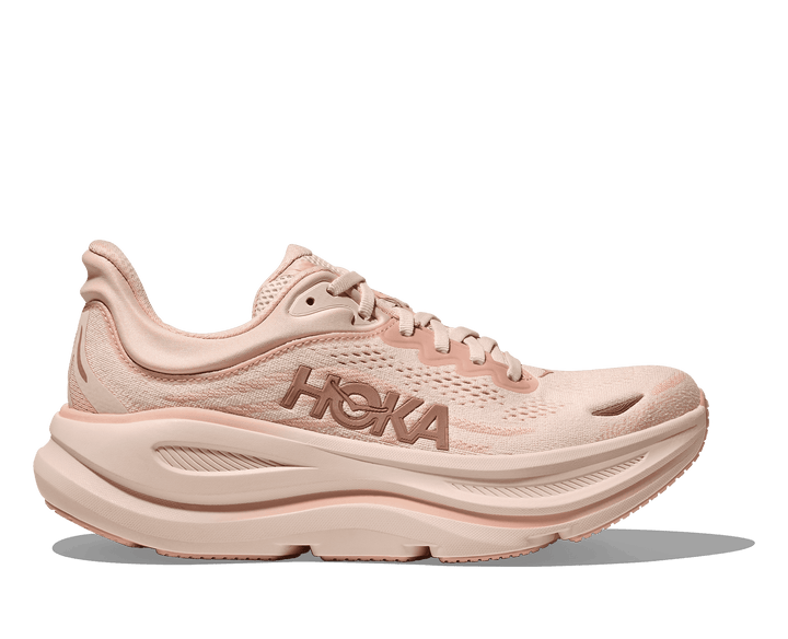 hoka bondi 9 wide women's | rose latte / rose cream