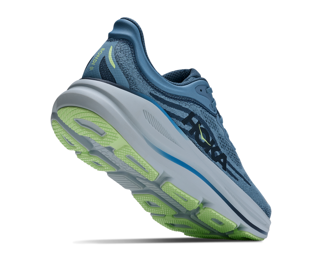 hoka bondi 9 wide men's | downpour thunder cloud